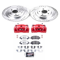 PowerStop Power Stop 05-09 Subaru Legacy Rear Z26 Street Warrior Brake Kit w/Calipers - Brakes Rotors & Pads