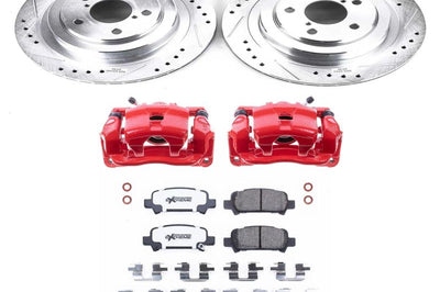 PowerStop Power Stop 05-09 Subaru Legacy Rear Z26 Street Warrior Brake Kit w/Calipers - Brakes Rotors & Pads