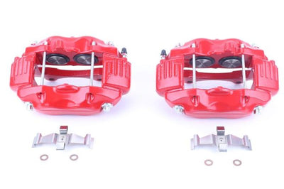 PowerStop Power Stop 05-10 Chrysler 300 Front Red Calipers w/o Brackets - Pair - Brakes Rotors & Pads