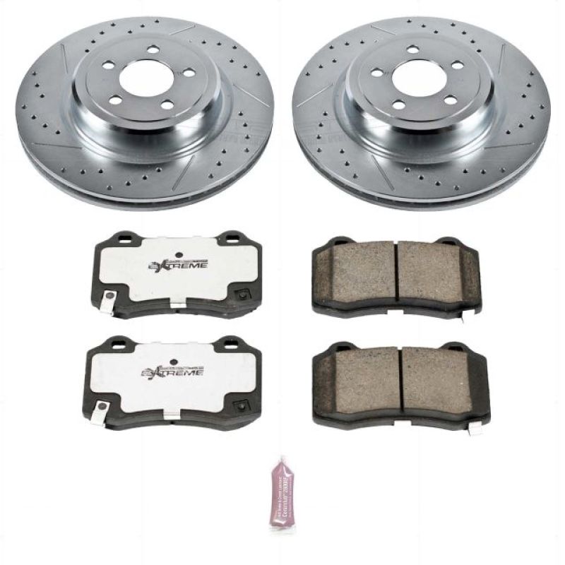 PowerStop Power Stop 05-10 Chrysler 300 Rear Z26 Street Warrior Brake Kit - Brakes Rotors & Pads