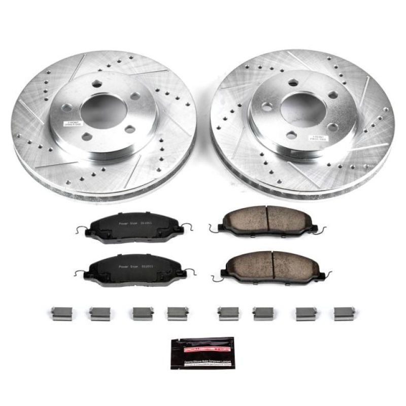 PowerStop Power Stop 05-10 Ford Mustang Front Z23 Evolution Sport Brake Kit - Brakes Rotors & Pads