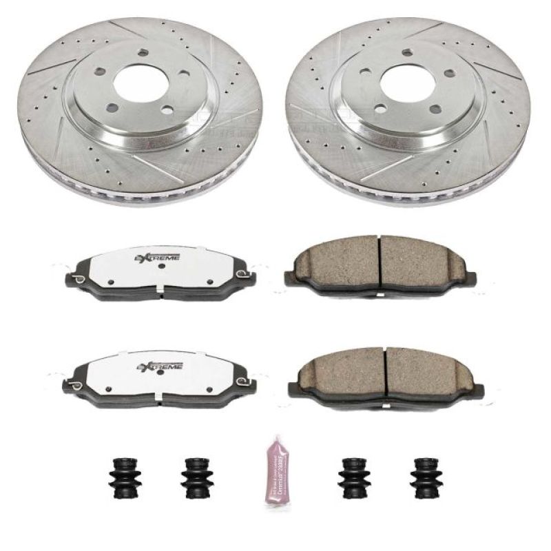 PowerStop Power Stop 05-10 Ford Mustang Front Z26 Street Warrior Brake Kit - Brakes Rotors & Pads