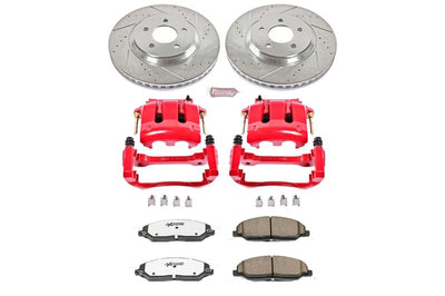 PowerStop Power Stop 05-10 Ford Mustang Front Z26 Street Warrior Brake Kit w/Calipers - Brakes Rotors & Pads