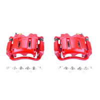 PowerStop Power Stop 05-12 Ford F-250 Super Duty Front Red Calipers w/Brackets - Pair - Brakes Rotors & Pads