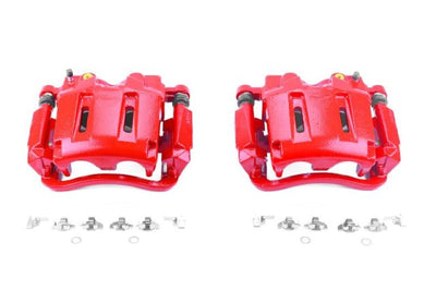 PowerStop Power Stop 05-12 Ford F-250 Super Duty Front Red Calipers w/Brackets - Pair - Brakes Rotors & Pads
