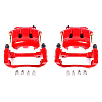 PowerStop Power Stop 05-14 Ford Mustang Front Red Calipers w/Brackets - Pair - Brakes Rotors & Pads