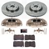 PowerStop Power Stop 05-14 Subaru Impreza Front Autospecialty Brake Kit w/Calipers - Brakes Rotors & Pads