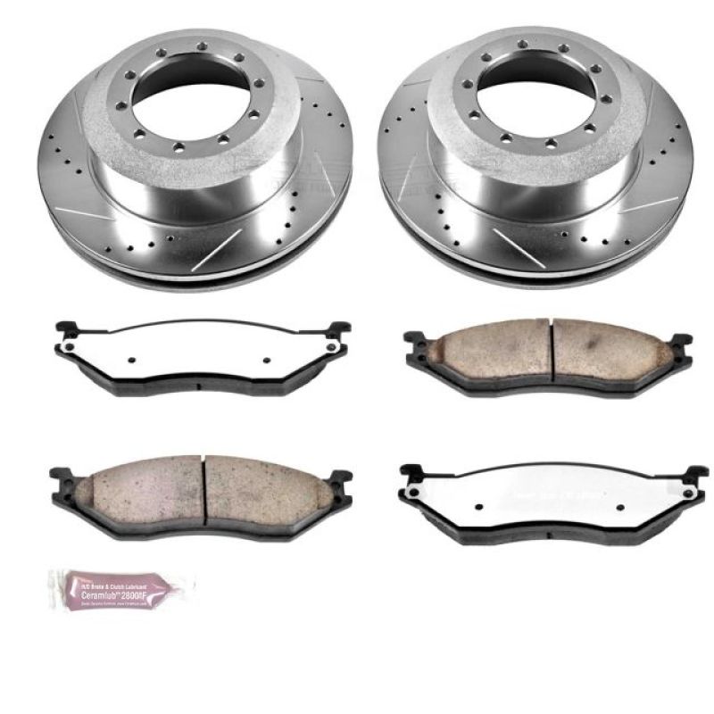PowerStop Power Stop 05-16 Ford F-450 Super Duty Rear Z36 Truck & Tow Brake Kit - Brakes Rotors Pads
