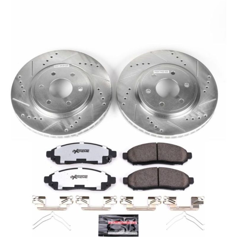 PowerStop Power Stop 05-18 Nissan Frontier Front Z36 Truck & Tow Brake Kit - Brakes Rotors Pads