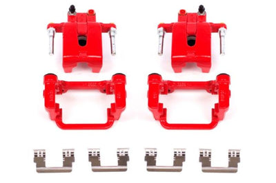 PowerStop Power Stop 05-19 Chrysler 300 Rear Red Calipers w/Brackets - Pair - Brakes Rotors & Pads