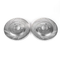 PowerStop Power Stop 05-19 Nissan Frontier Front Evolution Drilled & Slotted Rotors - Pair - Brakes Pads