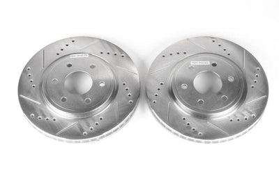 PowerStop Power Stop 05-19 Nissan Frontier Front Evolution Drilled & Slotted Rotors - Pair - Brakes Pads