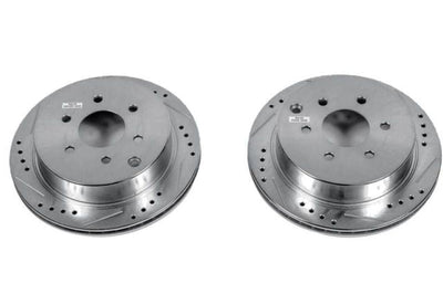 PowerStop Power Stop 05-19 Nissan Frontier Rear Evolution Drilled & Slotted Rotors - Pair - Brakes Pads