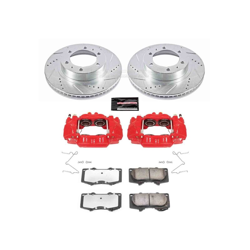 PowerStop Power Stop 05-22 Toyota Tacoma Front Z36 Truck & Tow Kit w/Cals - Brakes Rotors Pads