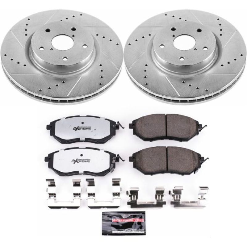 PowerStop Power Stop 06-07 Subaru B9 Tribeca Front Z26 Street Warrior Brake Kit - Brakes Rotors & Pads