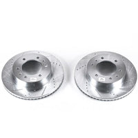 PowerStop Power Stop 06-10 Hummer H3 Front Evolution Drilled & Slotted Rotors - Pair - Brakes Pads