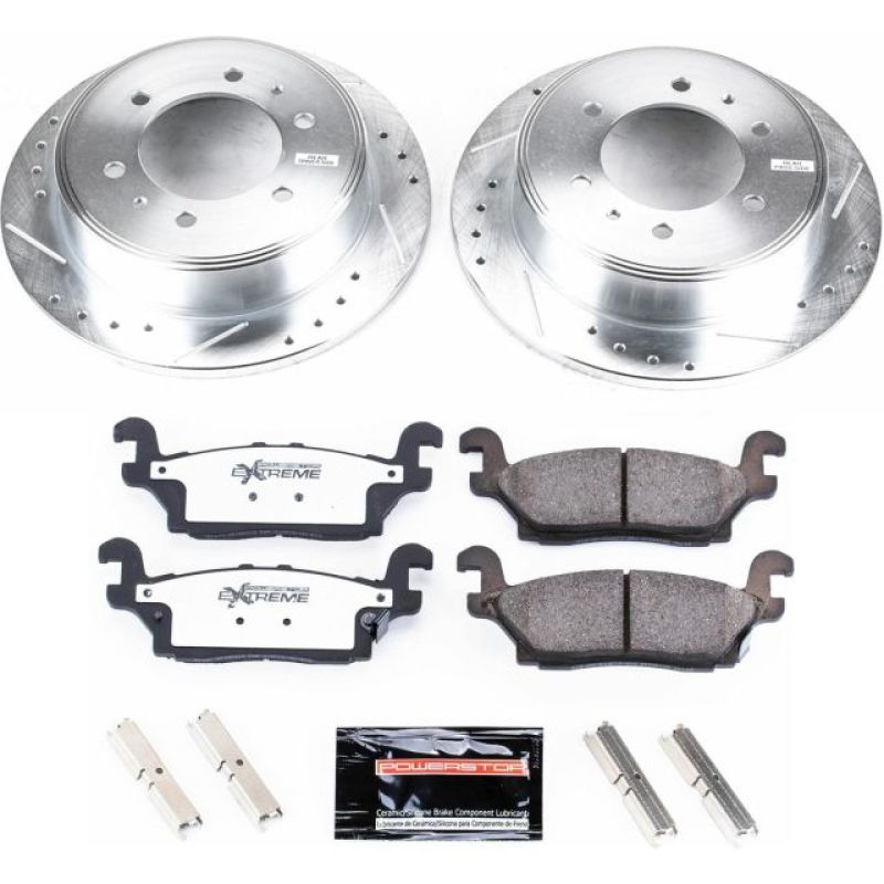 PowerStop Power Stop 06-10 Hummer H3 Rear Z36 Truck & Tow Brake Kit - Brakes Rotors Pads