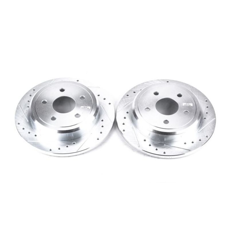 PowerStop Power Stop 06-10 Jeep Commander Rear Evolution Drilled & Slotted Rotors - Pair - Brakes Pads