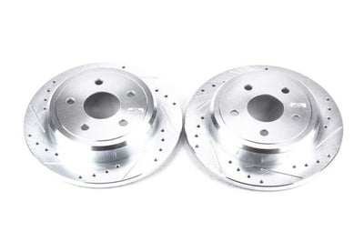 PowerStop Power Stop 06-10 Jeep Commander Rear Evolution Drilled & Slotted Rotors - Pair - Brakes Pads