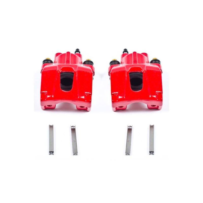 PowerStop Power Stop 06-10 Jeep Commander Rear Red Calipers w/o Brackets - Pair - Brakes Rotors & Pads