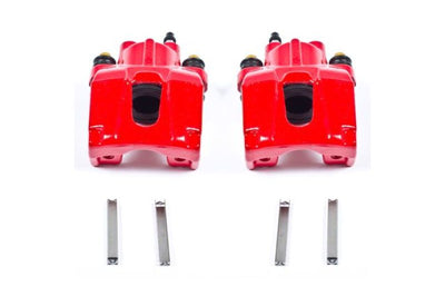 PowerStop Power Stop 06-10 Jeep Commander Rear Red Calipers w/o Brackets - Pair - Brakes Rotors & Pads