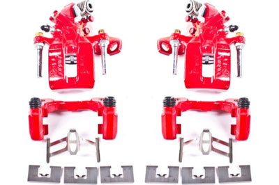 PowerStop Power Stop 06-11 Acura CSX Rear Red Calipers w/Brackets - Pair - Brakes Rotors & Pads