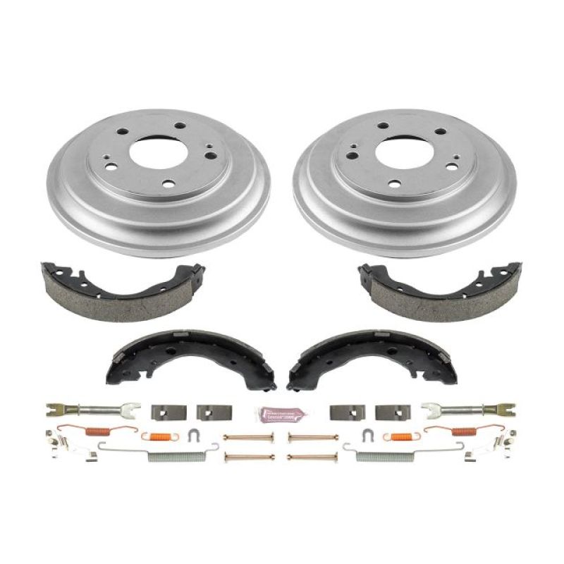 PowerStop Power Stop 06-11 Honda Civic Coupe Rear Autospecialty Drum Kit - Brakes Rotors & Pads