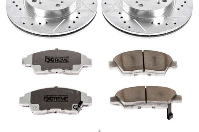 PowerStop Power Stop 06-11 Honda Civic Front Z26 Street Warrior Brake Kit - Brakes Rotors & Pads