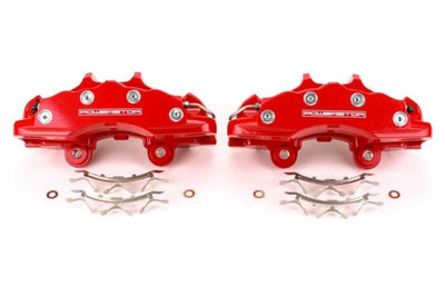 PowerStop Power Stop 06-13 Chevrolet Corvette Front Red Calipers - Pair - Brakes Rotors & Pads