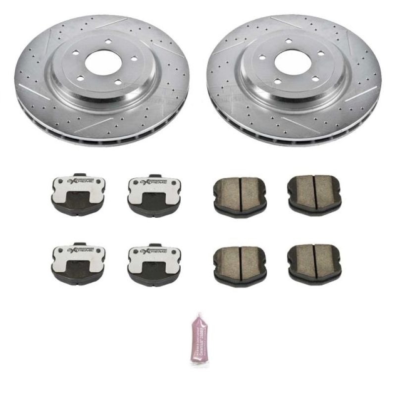 PowerStop Power Stop 06-13 Chevrolet Corvette Rear Z26 Street Warrior Brake Kit - Brakes Rotors & Pads