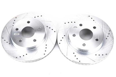 PowerStop Power Stop 07-09 Chrysler Aspen Front Evolution Drilled & Slotted Rotors - Pair - Brakes Pads