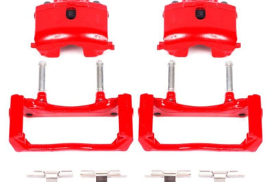 PowerStop Power Stop 07-09 Chrysler Aspen Rear Red Calipers w/Brackets - Pair - Brakes Rotors & Pads