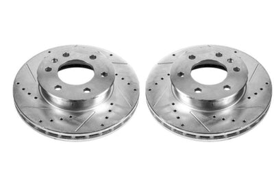 PowerStop Power Stop 07-09 Dodge Sprinter 2500 Front Evolution Drilled & Slotted Rotors - Pair - Brakes Pads