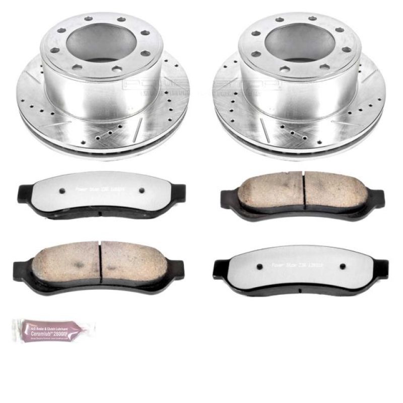 PowerStop Power Stop 07-10 Ford F-250 Super Duty Rear Z36 Truck & Tow Brake Kit - Brakes Rotors Pads