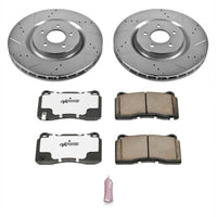 PowerStop Power Stop 07-14 Ford Mustang Front Z26 Street Warrior Brake Kit - Brakes Rotors & Pads