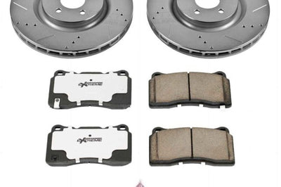 PowerStop Power Stop 07-14 Ford Mustang Front Z26 Street Warrior Brake Kit - Brakes Rotors & Pads