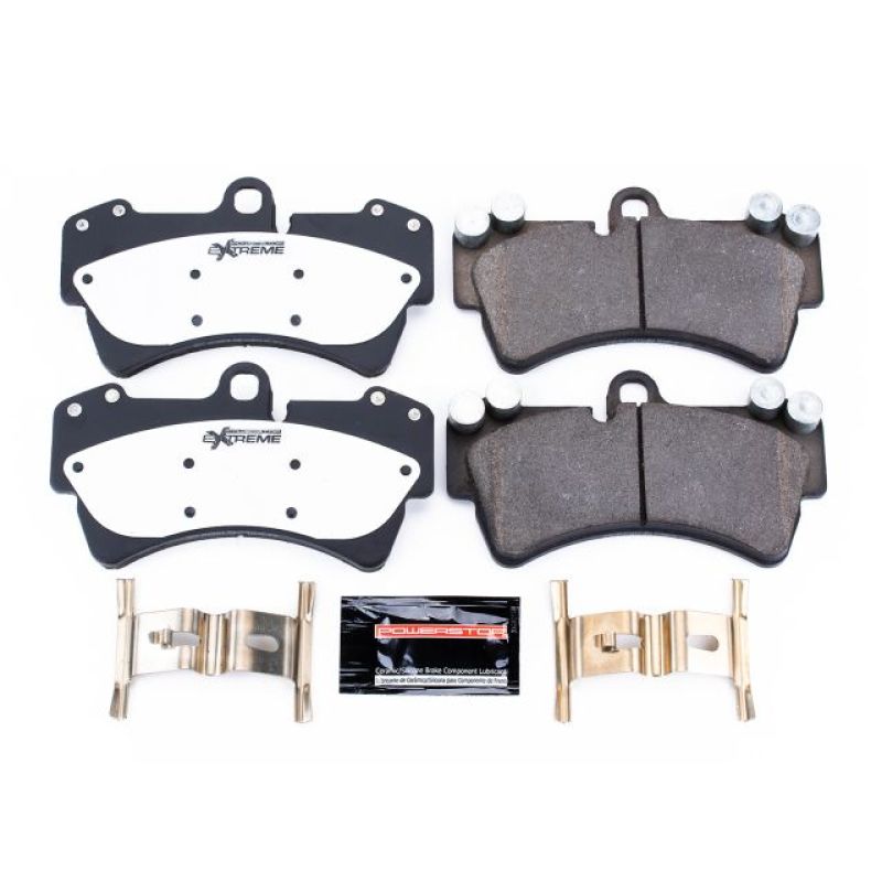 PowerStop Power Stop 07-15 Audi Q7 Front Z26 Extreme Street Brake Pads w/Hardware - Brakes Rotors &