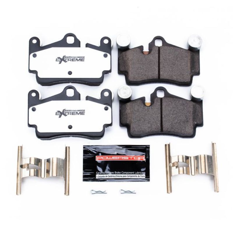 PowerStop Power Stop 07-15 Audi Q7 Rear Z26 Extreme Street Brake Pads w/Hardware - Brakes Rotors &