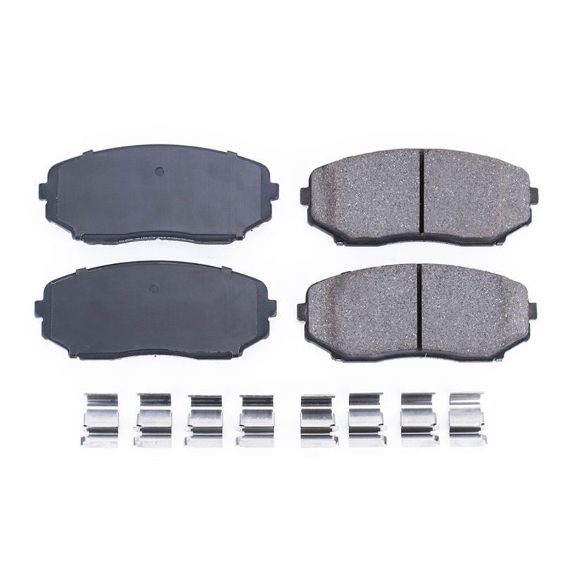 PowerStop Power Stop 07-15 Ford Edge Front Z17 Evolution Ceramic Brake Pads w/Hardware - Brakes Rotors &