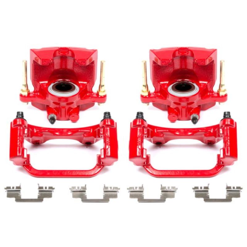 PowerStop Power Stop 07-16 Cadillac Escalade Rear Red Calipers w/Brackets - Pair - Brakes Rotors & Pads