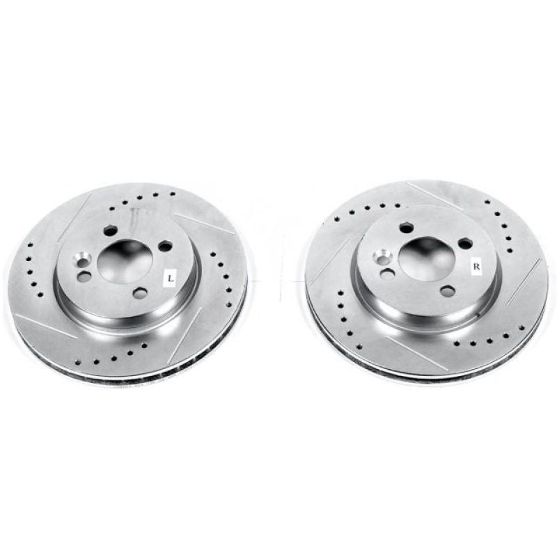 PowerStop Power Stop 07-16 Mini Cooper Front Evolution Drilled & Slotted Rotors - Pair - Brakes Pads