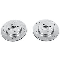 PowerStop Power Stop 07-16 Mini Cooper Front Evolution Drilled & Slotted Rotors - Pair - Brakes Pads