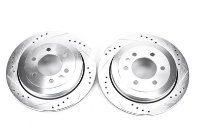 PowerStop Power Stop 07-17 Ford Expedition Rear Evolution Drilled & Slotted Rotors - Pair - Brakes Pads