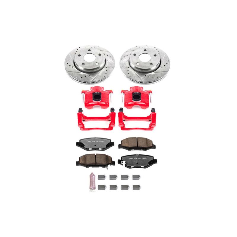 PowerStop Power Stop 07-17 Jeep Wrangler Front Z36 Truck & Tow Brake Kit w/Calipers - Brakes Rotors Pads