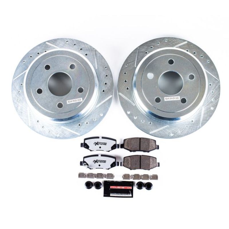 PowerStop Power Stop 07-17 Jeep Wrangler Rear Z36 Truck & Tow Brake Kit - Brakes Rotors Pads