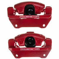 PowerStop Power Stop 07-18 Jeep Wrangler JK Front Red Caliper Pair w/Bracket - Brakes Rotors & Pads