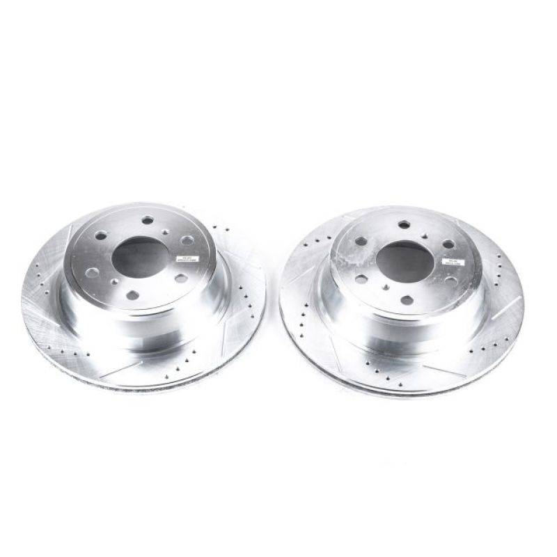 PowerStop Power Stop 07-19 Cadillac Escalade Rear Evolution Drilled & Slotted Rotors - Pair - Brakes Pads