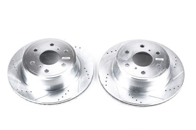PowerStop Power Stop 07-19 Cadillac Escalade Rear Evolution Drilled & Slotted Rotors - Pair - Brakes Pads