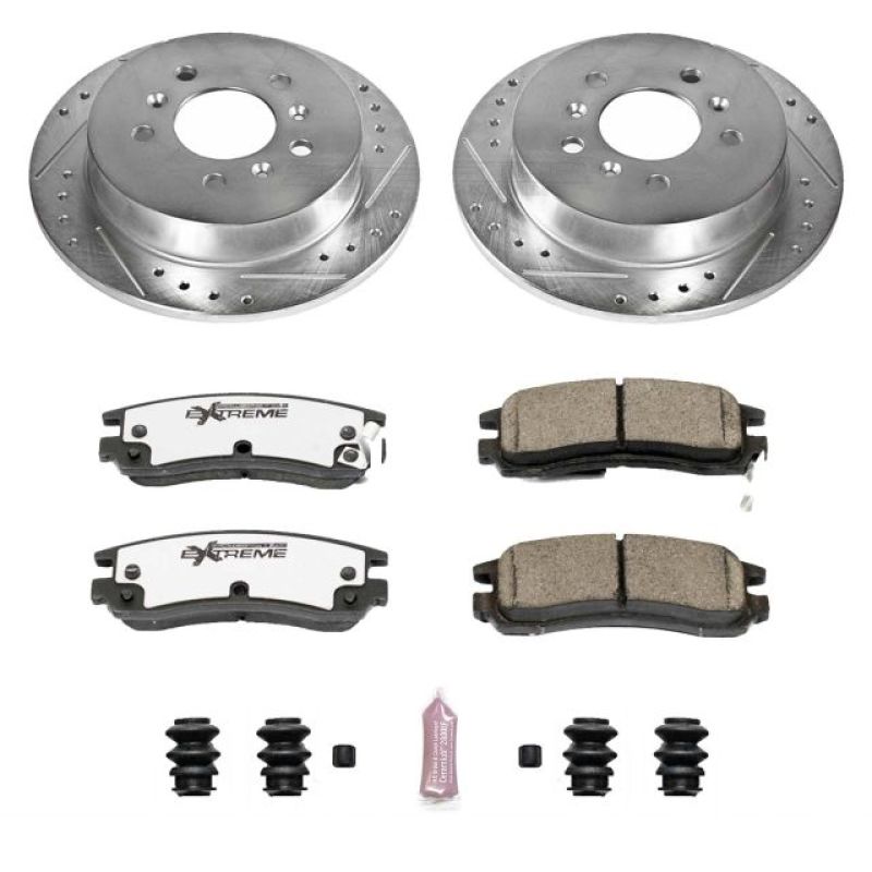 PowerStop Power Stop 08-09 Buick Allure Rear Z26 Street Warrior Brake Kit - Brakes Rotors & Pads