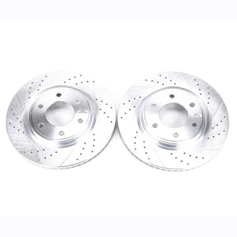 PowerStop Power Stop 08-10 Infiniti QX56 Front Evolution Drilled & Slotted Rotors - Pair - Brakes Pads